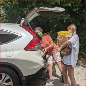 food drive Beverly and kid